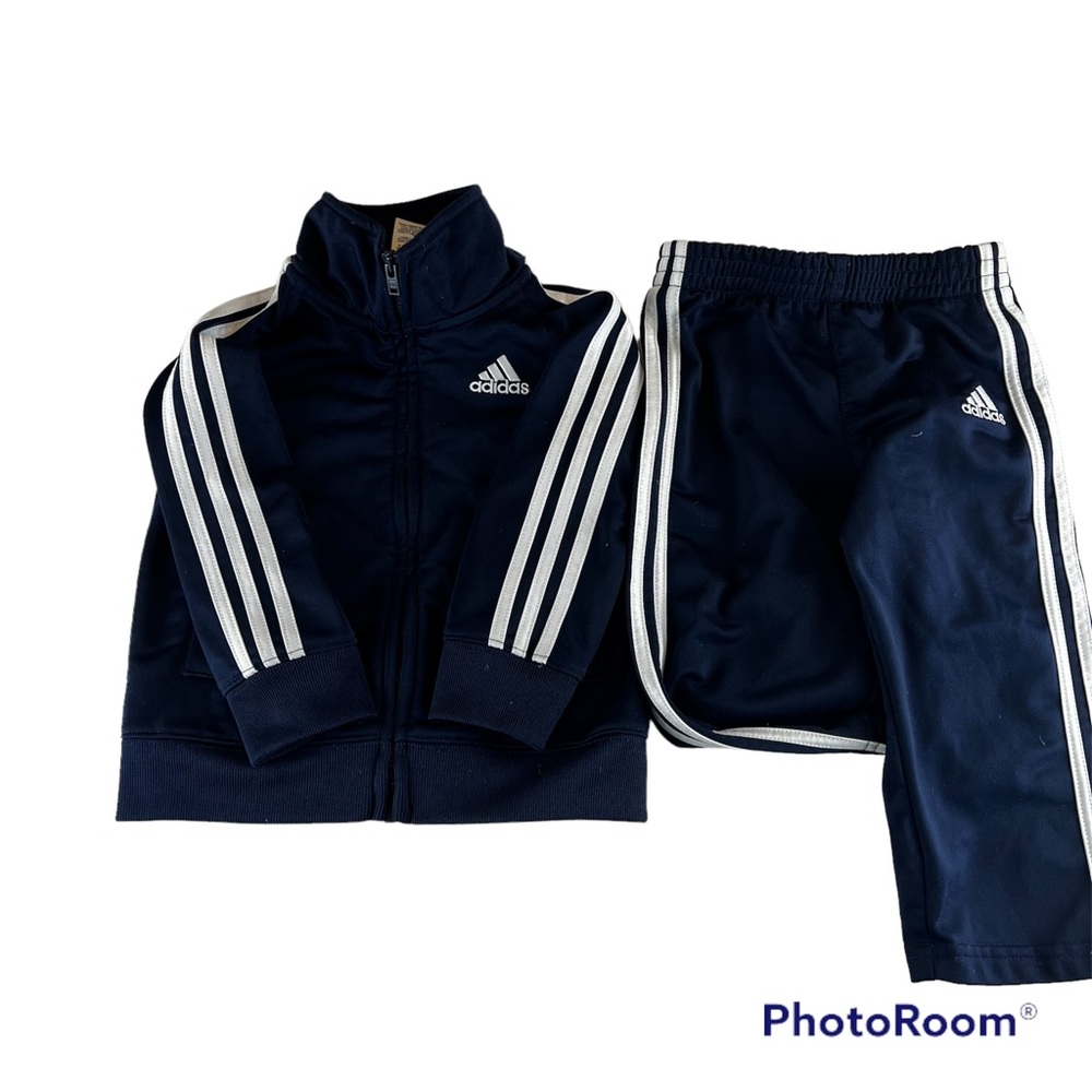 adidas Kids Navy and White Matching Set